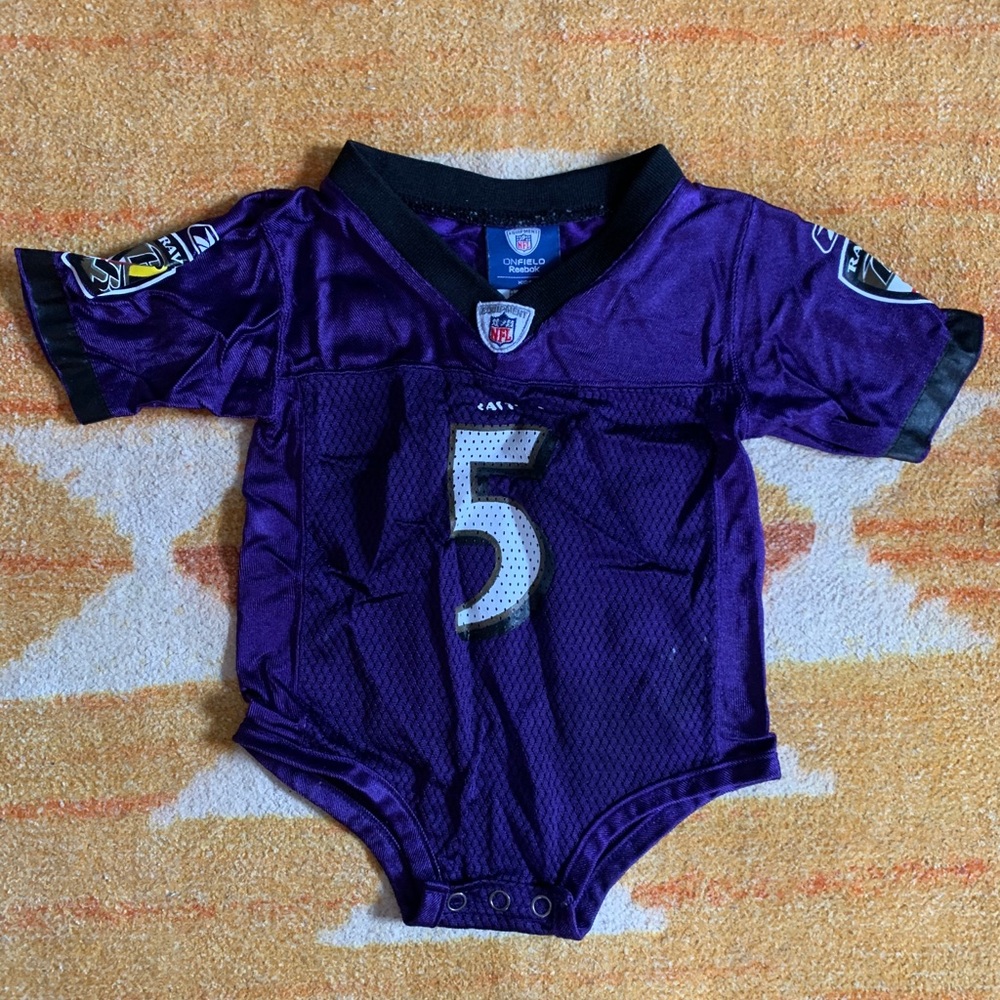 12mo Flacco 5 Baltimore Ravens NFL jersey onesie